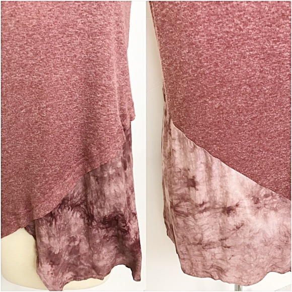 Raspberry Asymmetrical Tie Dye Tank Top S - Picture 4 of 5